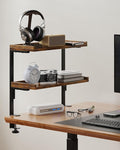 Clamp On Desk Shelf 2-Tier, 16.5 in Wood Shelving Unit by ART-GIFTREE
