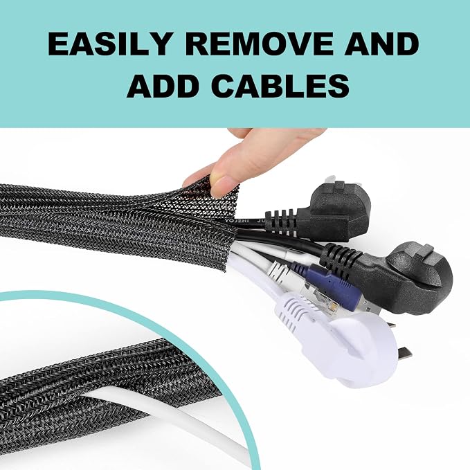AGPTEK Cable Sleeve, 6.6ft - Image 4