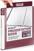 Dunwell Presentation Binder 24-Pocket, Displays 48 Pages, 8.5x11 Portfolio by Dunwell