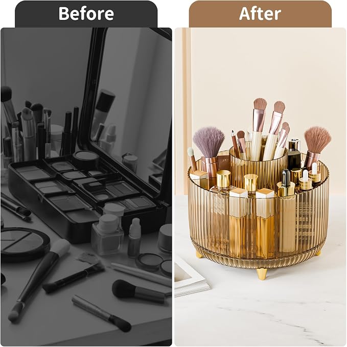 fanado 360° Rotate Makeup Brush Holder Organizer, Makeup Organizers Countertop - Image 6
