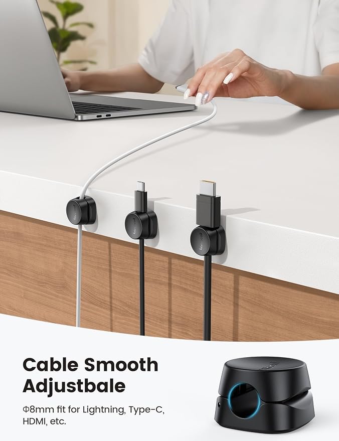 Lamicall Cord Organizer Spring Cable Holder Clips - Image 5