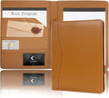 Leather Portfolio Binder 5 x 8, Mini Soft Leather Padfolio A5 Business Binder by Hehyxade