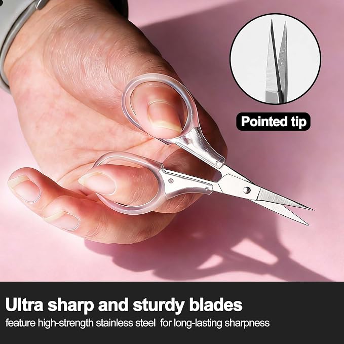 SCAIKTIG Small Craft Scissors, Sharp Scissors all Purpose, Straight Fine Tips - Image 3