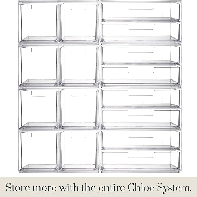STORi Stackable Desk Organizer drawers, 4 Tall Drawers - Image 6