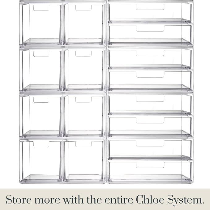 STORi Stackable Desk Drawer Organizer, 4 Wide Drawers - Image 8