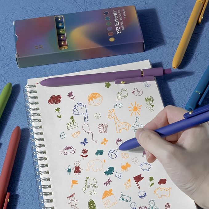 UIXJODO Colorful Pens, 0.5mm Colored Ink Gel Pen - Image 5