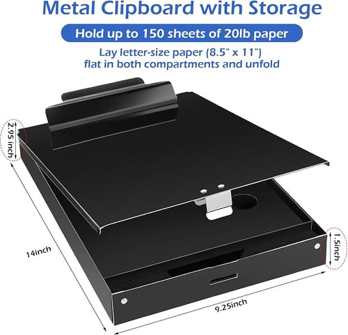 1 Pieces Metal Storage Clipboard Letter Size Heavy Duty Aluminum Clip Board - Image 2