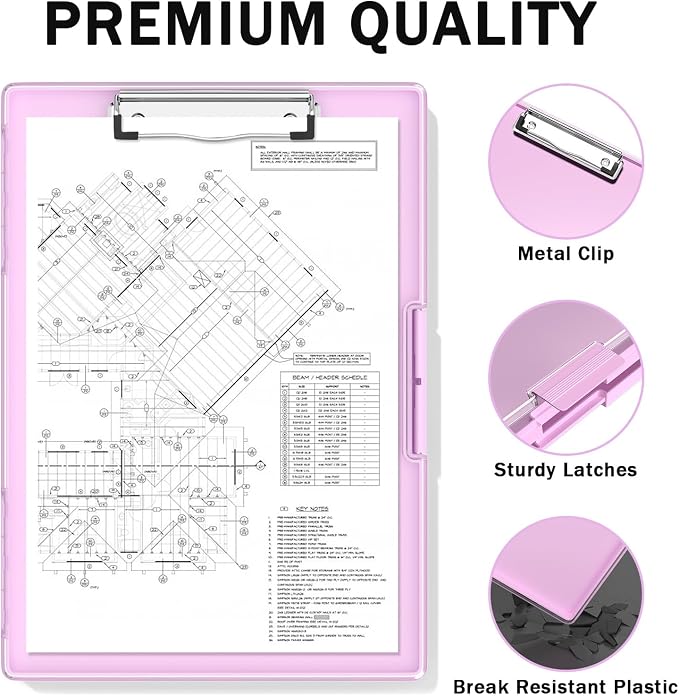 Rimilak Plastic Clipboard with Storage, Side Opening with 2 Compartment - Image 4