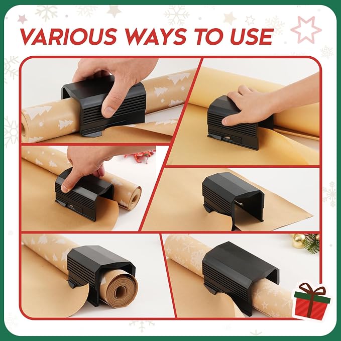2PC Wrapping Paper Cutter Christmas Paper Roll Cutters Paper Cutter Slider Tool - Image 5
