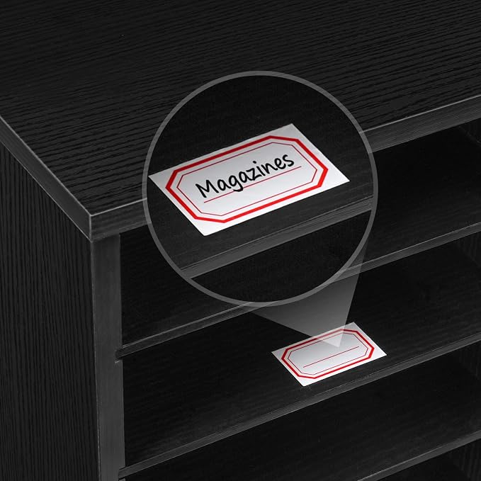 HOOBRO Literature Organizer, 27 Compartments Wooden Mail Organizer, Countertop - Image 7