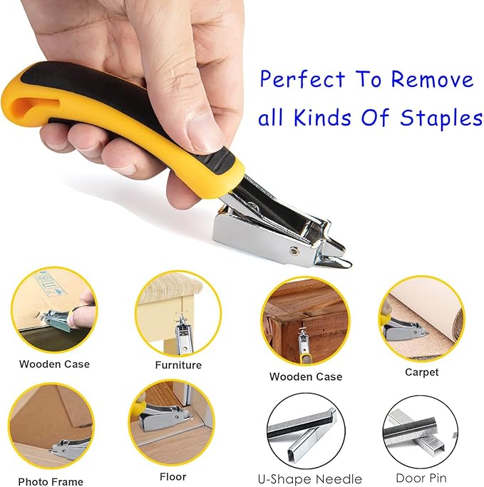3-Piece Staple Remover Tool Set, Upholstery Tack Puller, Nail Remover - Image 5