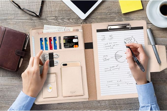 Toplive Padfolio Portfolio Case, Executive Business Padfolio - Image 6