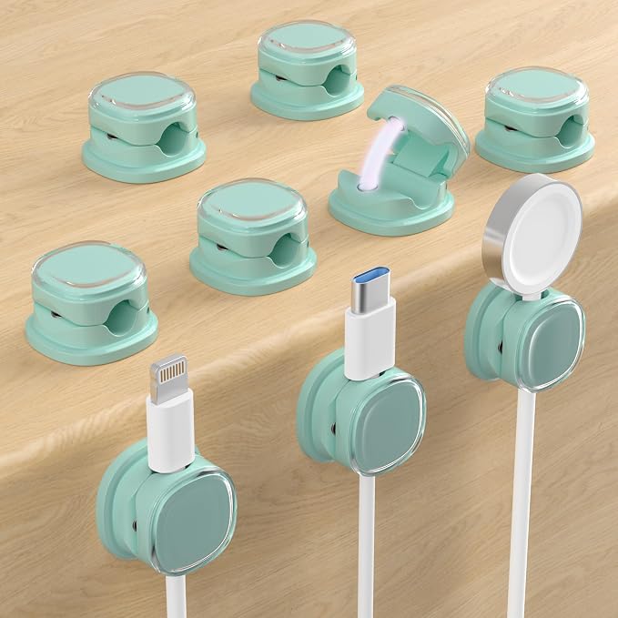 Magnetic Cable Clips, Adjustable Cord Holder Management, Adhesive Wire Keeper by COOCAT