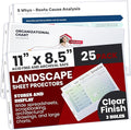 Performore 25 Sheet Protectors, Landscape Clear Sheet Protectors 8.5 X 11 Inch by RingBinder