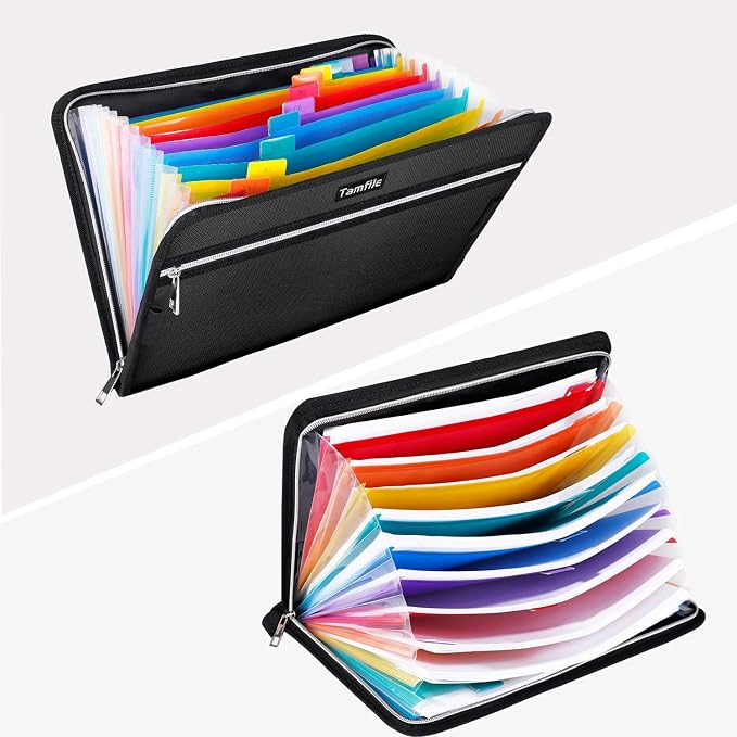 Fireproof Safe Waterproof Accordion File Bag Folder Expanding Filing Folder - Image 3