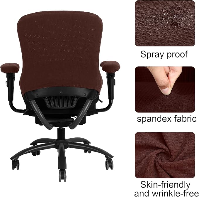 Tallew 4 Pcs Office Chair Covers Set Computer Universal Protective Stretchable - Image 3