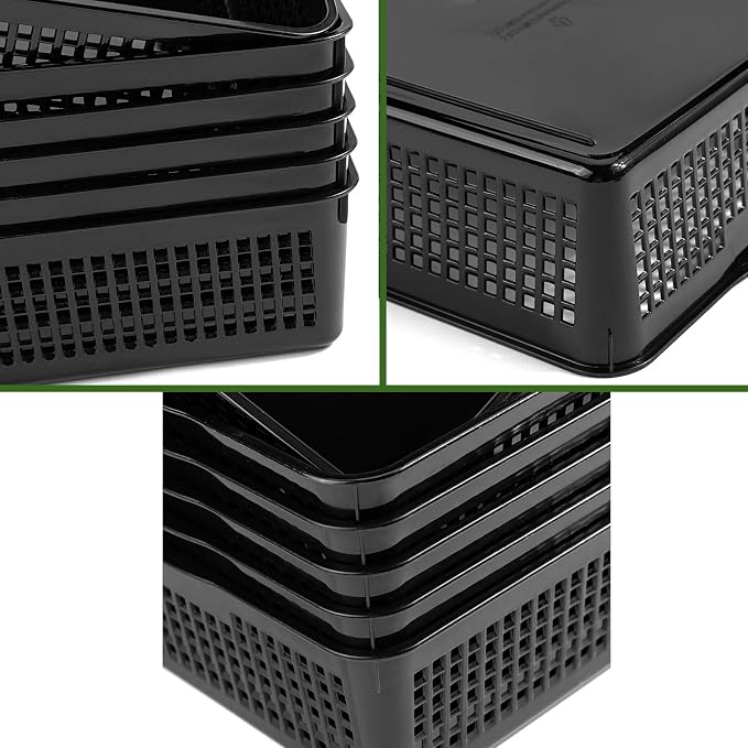 Aebeky A4 Size Plastic Paper Storage Trays, Desktop File Organizer Baskets - Image 3