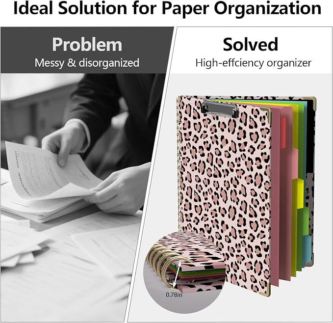 Clipboard Folio with Storage 8.5 X 11 Padfolio Notebook, Clipboards with - Image 6