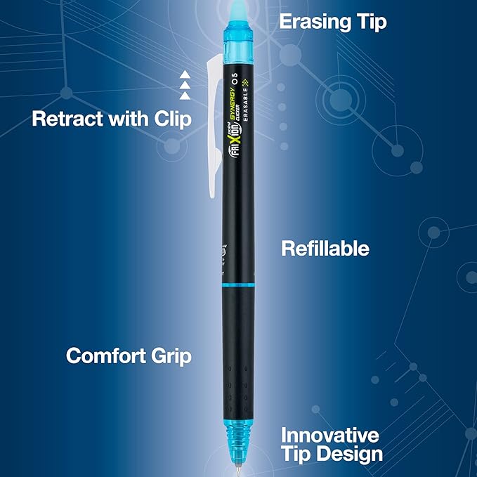 Pilot FriXion Synergy Clicker Erasable, Refillable, Retractable Gel Ink Pens - Image 3