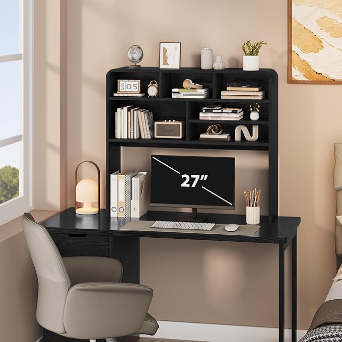 5-Tier Desk Shelf, 37.4''W Desktop Bookshelf - Image 6