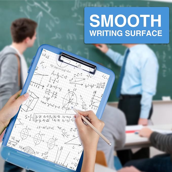 Sooez Clipboard with Storage, Clip Board 8.5 x 11 with Pen Holder, Plastic - Image 5