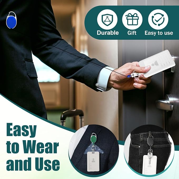 Honoson 50 Pcs Heavy Duty Retractable Badge Reels Batch ID Badge Holder - Image 5