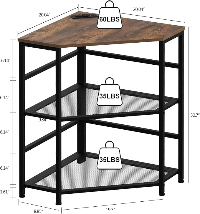 VEDECASA Corner Printer Stand Table - Image 5