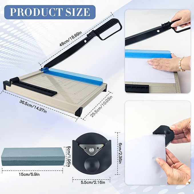 12" Guillotine Paper Cutter, Steel Blade Guillotine Paper Cutter - Image 2