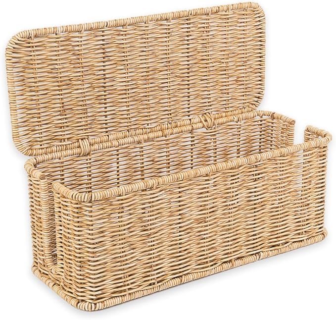 Cable Management Box, Handmade Rattan Cable Organizer by Cantalop