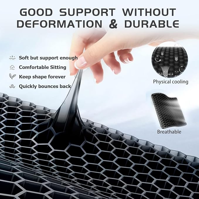 Gel Seat Cushion, Double Thick Egg Gel Cushion - Image 3
