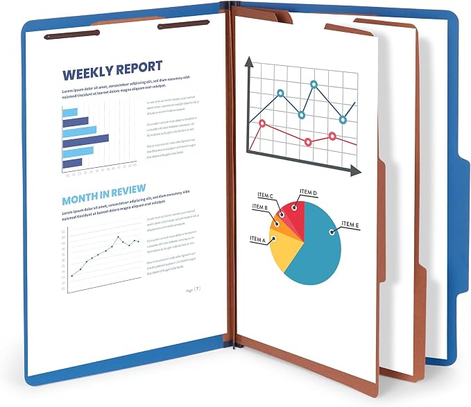 10 Dark Blue Classification Folders - Image 5