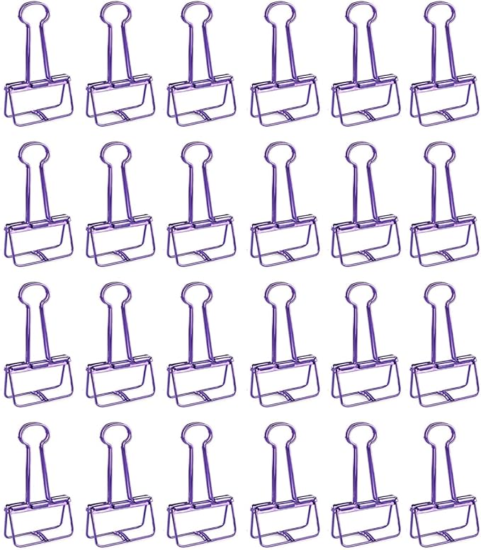 Purple Binder Clips - Image 7