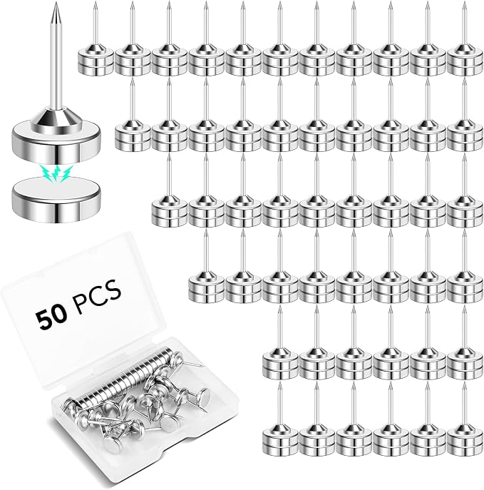 E BAVITE Magnetic Pushpins, 50 Sets Magnet Thumb Tacks by EBAVITE