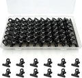60 Pcs Metal Bulldog Clips, Mini Metal Hinge Clip Tiny Bull Binder Paper Clamp by Unknown