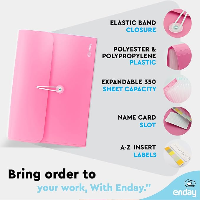 Enday Accordion File Organizer 13 Pocket Expanding File Folder - Image 3