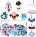 Pajean 25 Pcs Cute Space Push Pins Office Pins Rocket Spaceship Astronaut Space by Pajean