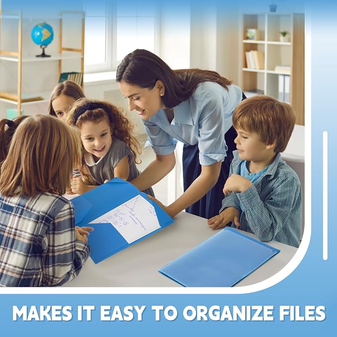 Henoyso 36 Pack Blue Plastic Folders - Image 6