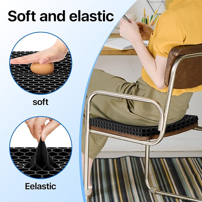 OMCOZY Gel Seat Cushion, Cooling Honeycomb Design - Image 4