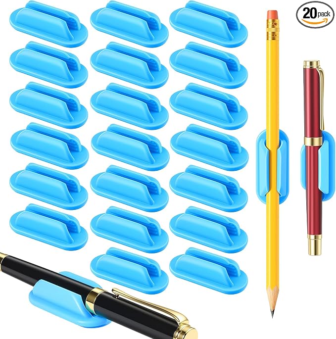 VZZNN 20 PCS Adhesive Pencil Holders, Silicone Marker Organizer by VZZNN