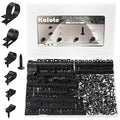 292Pcs Black PA66 Nylon R Cable Clamps Kit w/ M4 Screws, 6 Sizes | Good by KALOTE