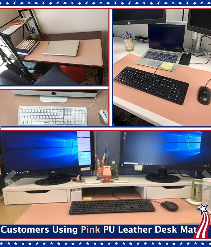17 X 36 Inch Office Desk Pad Table Protector on Top of Desks PU Leather Desk - Image 6