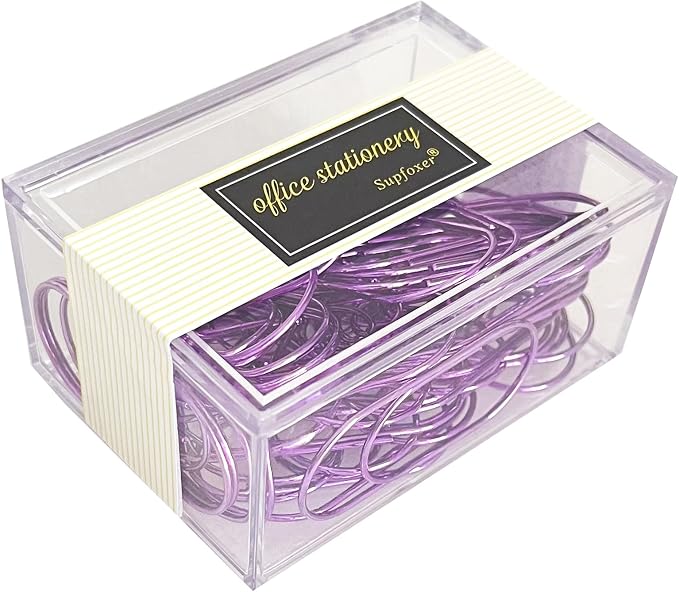 Purple Large Paper Clips by Supfoxer