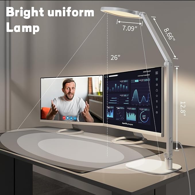 LitONES LED Desk Lamp for Home Office, Professional Eye-Caring Diffused Desk - Image 6