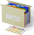 ThinkTex Plastic Expanding Hanging File Folders, 7 Innovative 1.2" Accordion by ThinkTex