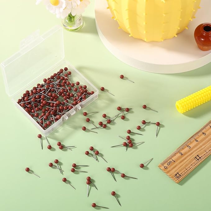 XIHIRCD 200pcs Push Pins, Map Tacks Round Head Map Push Pins Small Thumb Tacks - Image 3