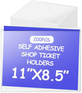 Outus 200 Pcs Self Adhesive Shop Ticket Holders Clear Plastic Sleeves Adhesive by Outus
