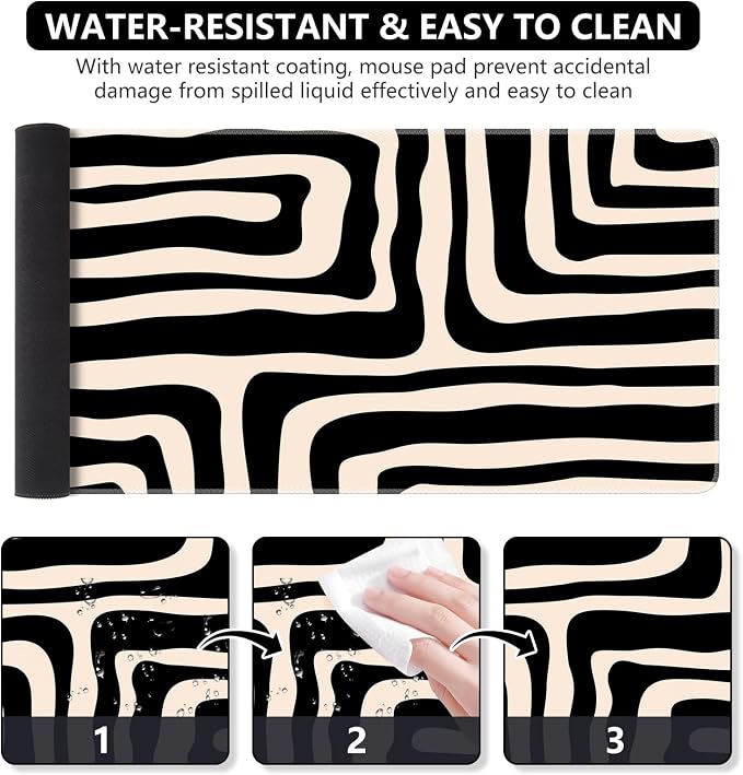 iCasso Gaming Mouse Pad, Large Stable Rubber Base Mousepad - Image 3