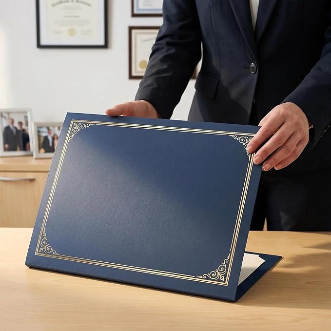SUNEE Certificate Holders, Diploma Covers Gold Foil Border, - Image 6