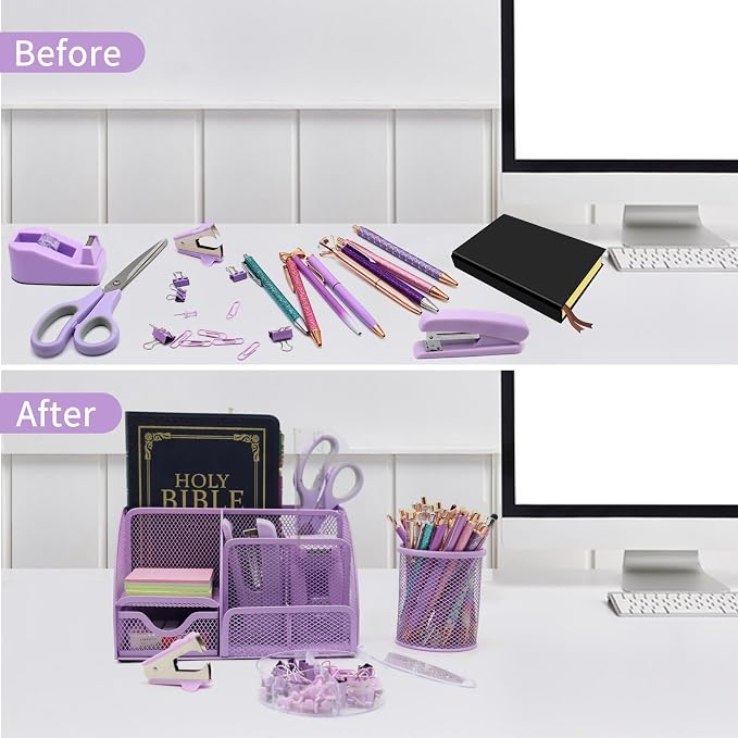 Purple Desk Organizers and Accessories, - Image 3