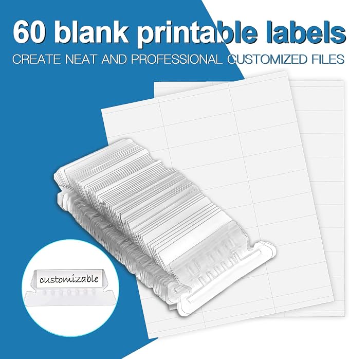 HERKKA Hanging File Folders, 60 Pack Reinforced Letter Size Hanging Folders - Image 5